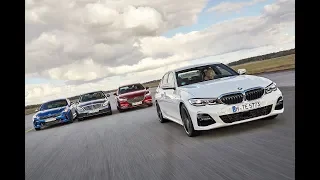 BMW 3 Series vs Mazda 6 vs Mercedes C-Class vs Kia Stinger