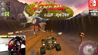 Let's Play Xtreme Club Racing with Hori Mario Kart Racing Wheel Pro Deluxe (Nintendo Switch)