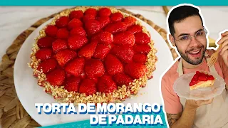 UMA SOBREMESA PRA SURPREENDER NO DIA DAS MÃES | TORTA DE MORANGO IGUAL DE PADARIA