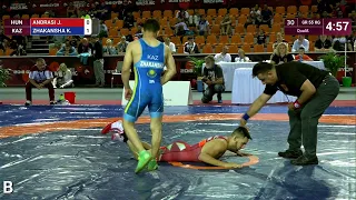 Qual. GR - 55 kg: J. ANDRASI (HUN) v. K. ZHAKANSHA (KAZ)