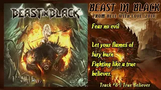 BEAST IN BLACK || From Hell With Love (2019) || 08. True Believer || Lyrics