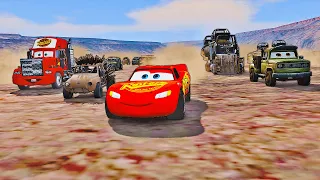 LIGHTNING MCQUEEN vs MAD CARS in BeamNG.drive