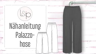Nähanleitung Palazzohose - eine weitgeschnittene Hose mit Gummibund nähen