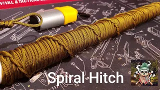 Spiral Hitch or French Hitching Paracord Wrap