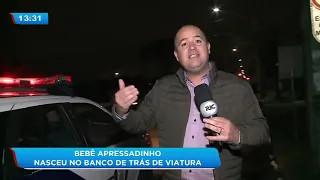 Bebê apressadinho: nasceu no banco de trás de viatura