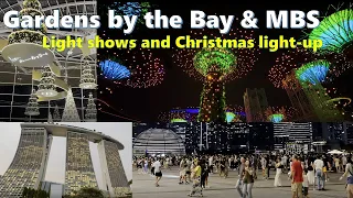 Best light show and Christmas light-up | Singapore Gardens by the Bay and Marina Bay Sands