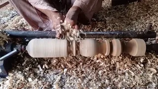 An Amazing Wooden Cot LEG Making