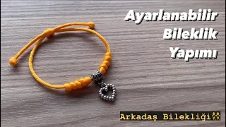 Ayarlanabilir Bileklik Yapımı |Floş İple Bileklik Yapımı 🦋😍 Friendship Bracelets Arkadaş Bilekliği