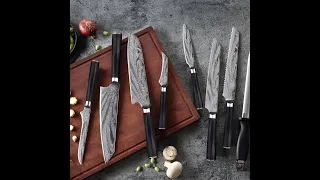 the best high-quality Damascus knife set-Letcase Narcissus-shaped pattern series