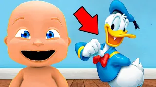 Baby Meets DONALD DUCK!