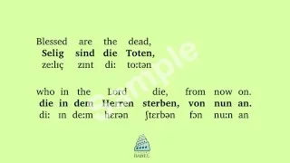 Johannes Brahms - Ein deutsches Requiem, #7 (Female Speaker) Sample