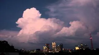 Timelapse of thunderstorm over Toronto