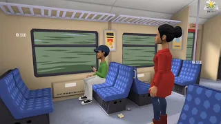 Conversation between two people while travelling by train | Mk Score spoken English |