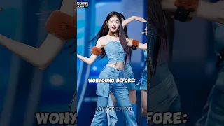 Wonyoung before VS after (no hate)! #kpop #edit #youtube #wonyoung #wonyoung