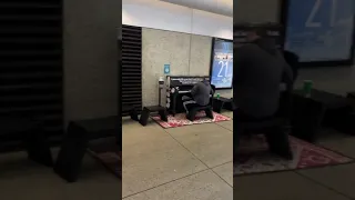 Homeless guy plays free piano for anyone to play at Queensland performing arts centre AMAZING!!