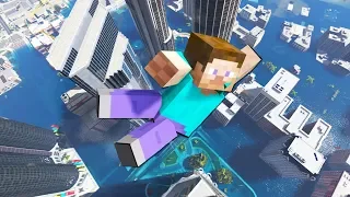 GTA 5 Water Ragdolls | Minecraft Steve Jumps/Fails #15 (Euphoria physics | Funny Moments)