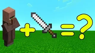 I Combined a VILLAGER and an IRON SWORD in Minecraft PE - Here's WHAT HAPPENED...