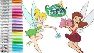 Disney Fairies Coloring Book Pages Tinker Bell Rosetta and Silvermist