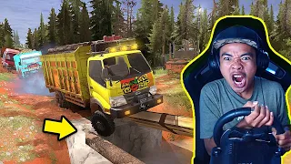 JEMBATAN DARURAT!! TRUK ANTIGOSIP MLESET - SPINTIRES MUDRUNNER