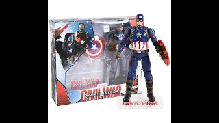 Фигурка Капитан Америка из фильма Captain America: Civil War. Игрушка Марвел на подставке 17 см