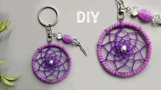 COMO HACER LLAVERO DE ATRAPASUEÑOS en minutos! | HOW TO MAKE A  DREAMCATCHER KEY CHAIN in minutes!