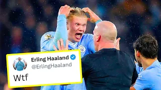Haaland ANGRY at REFEREE Simon Hooper's decision in Manchester City vs Tottenham 3-3