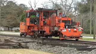 Norfolk Southern's TS-8 Tie and Surfacing Gang working in La Grange, NC on the EC-line - 3/15/2021