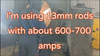 1000 tons Vs 100 mm 4 inch steel plate .. mega metal welding repair