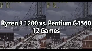 AMD Ryzen 3 1200 vs. Intel Pentium G4560 in 12 Games