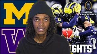 The hardest video of my life💔. Michigan vs Washington | CFP National Championship REACTION