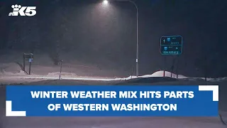 Winter weather mix hits parts of western Washington