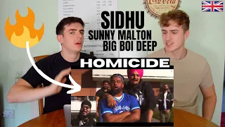 HOMICIDE ft SIDHU MOOSE WALA | Big Boi Deep | Sunny Malton | GILLTYYY REACT