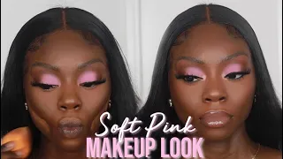 Soft Pink Eyeshadow Look For Dark Skin