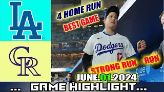 LA Dodgers Vs. Colorado Rockies (TODAY - GO OHTANI) GAME HIGHLIGHTS | MLB Season 2024