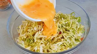 Cabbage with eggs tastes better than meat! Easy, healthy and very delicious recipe!