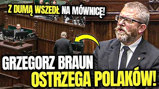 GRZEGORZ BRAUN NA GORĄCO Z MÓWNICY ZACZĄŁ OSTRZEGAĆ POLAKÓW! CZY SPRAWDZI SIĘ TO O CZYM MÓWI?