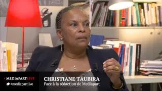 Christiane Taubira face à la rédaction de Mediapart