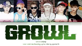 EXO-M (엑소엠) - 'Growl (咆哮)' Lyrics (Color Coded_Chin_Rom_Eng)