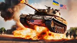 Bad day for the US! M1A1 Tank Convoy to Ukraine Bombarded by Missiles from Russian Elite Forces