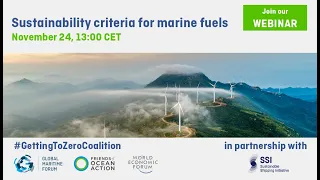 Sustainability criteria for marine fuels | Getting to Zero Coalition
