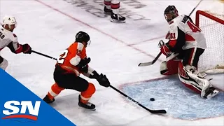 Nolan Patrick Forces Turnover, Michael Raffl Chips Goal Past Craig Anderson