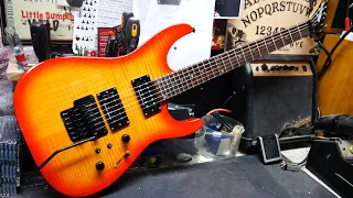 Custom Jackson Cherry Sunburst - Seymour Duncan Full Shred and Jazz - Coil taps - Parallel/ Series