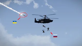 Russian Ka-52 helicopter pilot tries to jump away from Ukraine's long-range missile | ARMA