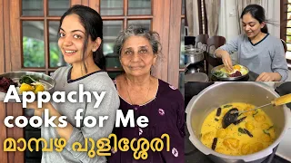 Appachy cooks Mambazha Pulisseri for Me | Ahaana Krishna