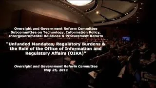 "Unfunded Mandates, Regulatory Burdens and the Role of OIRA"