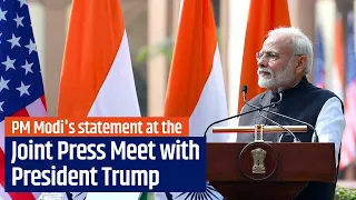 PM Modi's statement at the Joint Press Meet with President Trump in Delhi | PMO