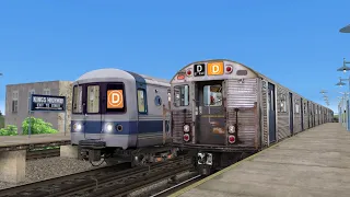 NYC Subway 1972 D trains at Kings Highway (OpenBVE)