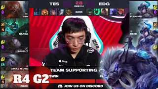 EDG vs TES - Game 2 | Round 4 LPL Spring 2021 playoffs | Edward Gaming vs Top Esports G2