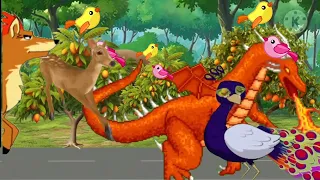 All dinosaur stampede walking green screen|3D animals#@JPCartoon514