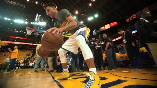 Steph Curry Pregame Dribbling Routine in 120fps